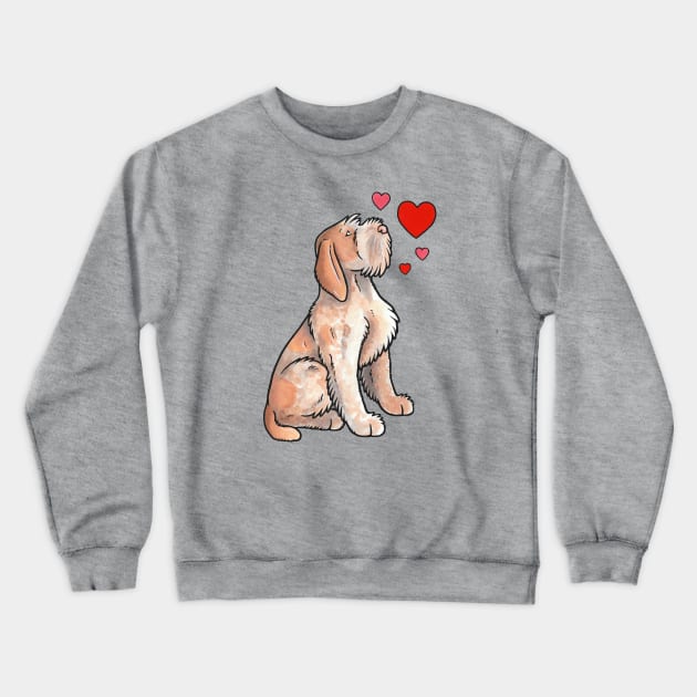 Italian Spinone love Crewneck Sweatshirt by animalartbyjess